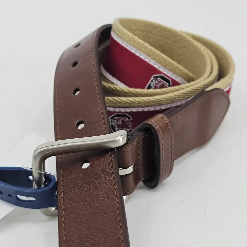 NEW University of South Carolina Gamecocks Ribbon Belt by Collegiate Men's 42